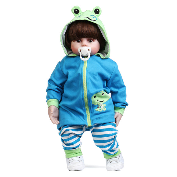 NPK 22'' Frog Reborn Silicone Handmade Lifelike Baby Doll Realistic Newborn Toy