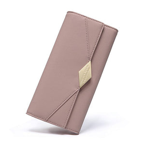 Women Soft PU Clutch Wallet Designer Trifold Multi Card Organizer