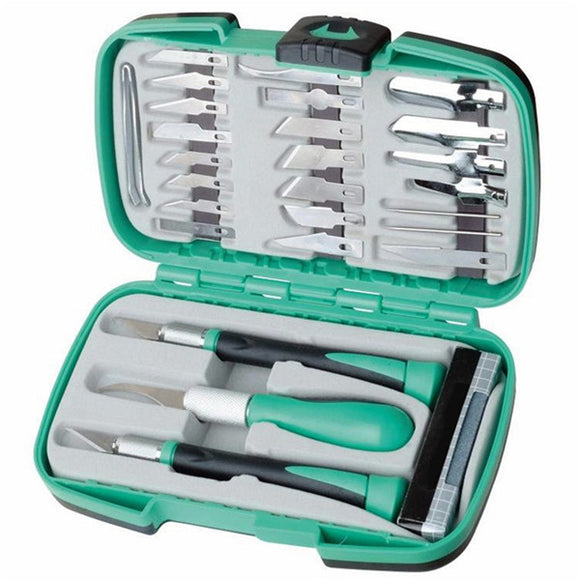 30pcs Gravers Wood Carving SK5 Steel Knife Detail Chisel Craft Tools Set