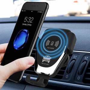 Bakeey 10W Fast charging Gravity Bracket Wireless Car Charger For iPhone X XS HUAWEI P30 Oneplus 7 XIAOMI MI9 S10 S10+