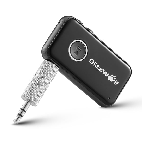 BlitzWolf BW-BR1 bluetooth V4.1 Car Hands Free Music Receiver 3.5mm AUX Audio Adapter