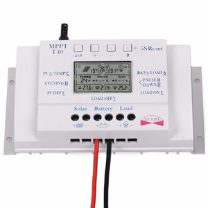T40 40A PWM Solar Charge Controller Regulator 12V 24V Auto LCD Display Controller
