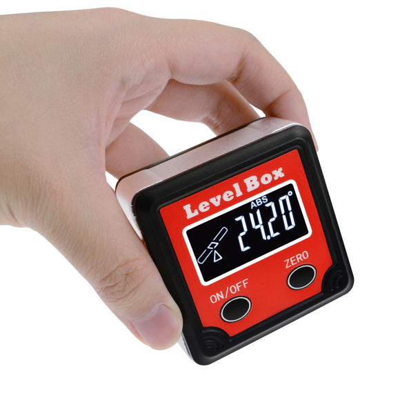 Digital Level Angle Finder Bevel Box Magnetic Base 360 (4 x 90) Inclinometer Protractor Gauge Tilt Direction Indicator