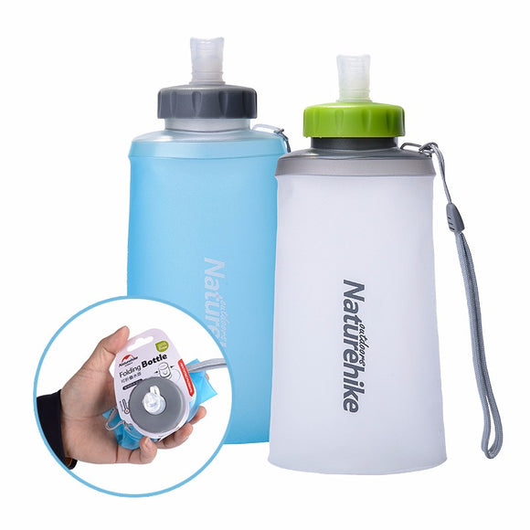 Naturehike NH61A065-B 500ml Folding Silicone Water Bottle Outdoor Sports Drinking Kettle Portable Water Bag
