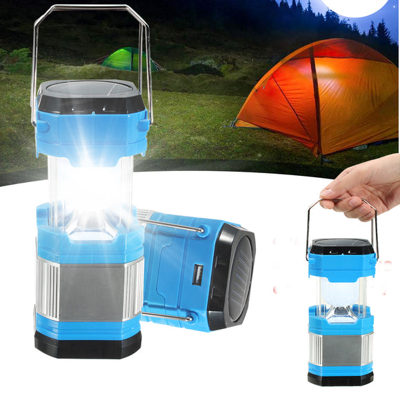 30 Led Stretchable Camping Tent Lantern Solar USB Rechargeable Emergency Light