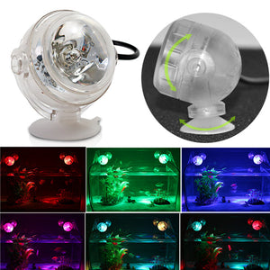 1W LED Colorful Submersible  Fish Tank Light  Waterproof Decoration Light