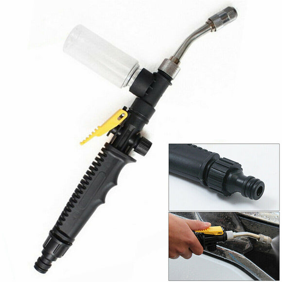 2 in 1 High Pressure Power Garden Water Washer Wand Spray Tool with Foam Bottle