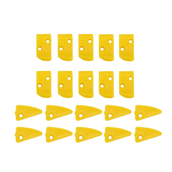 20pcs Yellow Plastic Leverless Protection Finger & Triangle Inserts For Tire Changers