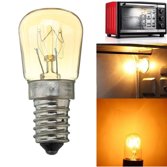 AC220-240V High Temperature 300 E14 25W Microwave Oven Cooker Incandescent Light Bulb