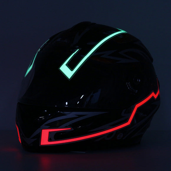 Motorcycle Helmet Light Strip LED Night SignalLight Luminous Stripe Fashion Modified Glowing Bars