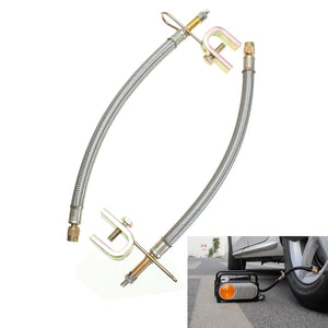 2 Pcs Truck RV Trailer Vehicle 250mm Tire Tyre Valve Extension Adaptor Metal