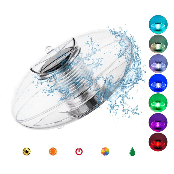 Solar Powered Colorful Water Floating Lamp LED Outdoor Underwater Light for Yard Pond Garden Pool Decoration Light