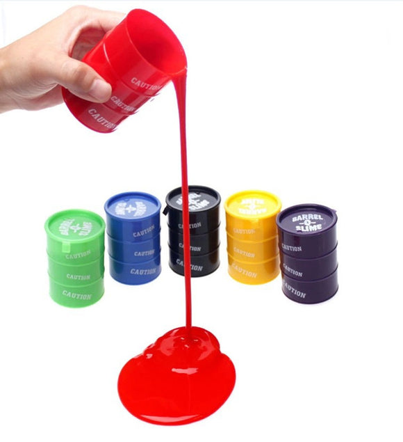 Tricky Oil Drums Barrel Container Sand Gelatin Fun Gift Novelty Toys For Kids Children Gift