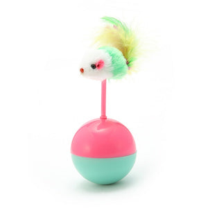 Interactive Cat Tumbler Toy Feather Toy Fluffy Mouse Crinkle Balls Cat Toys