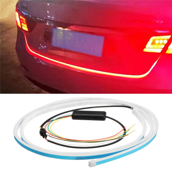 RGB DC12V 7.5W 150cm Car Rear Trunk Flow Type Tailgate LED Light Strip Brake Light Bar