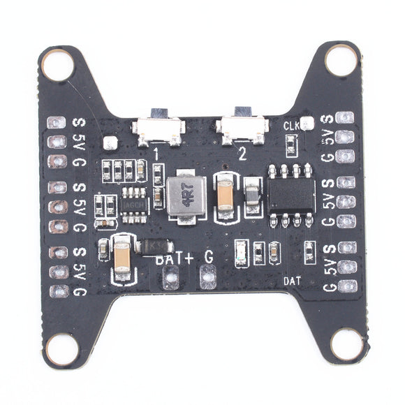 Skystars WS2812 LED Strip Light Controller Board Support 2-6S 7 Color Switchable with 5V BEC for RC Drone