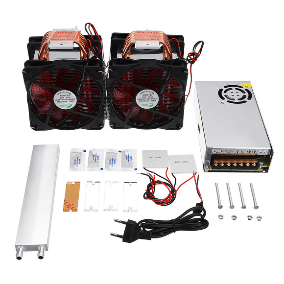 Dual-core Semiconductor Refrigeration DIY Small Air Conditioner With Power Supply