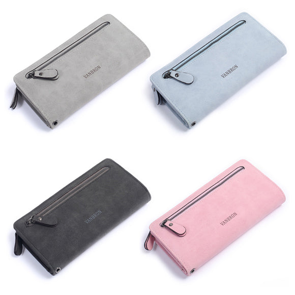 Women Zipper Long Wallet Retro Card Holder Clutches Bags Coin Bags 5.5'' Phone Purse For Iphone 7P