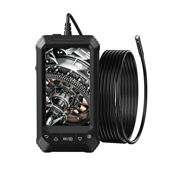 INSKAM ALS5005 Dual Lens Borescope 2MP 8.0MM Hard Wire LCD Handheld Digital Inspection Endoscope with 5.0-Inch High-Definition IPS Display 6 LEDs