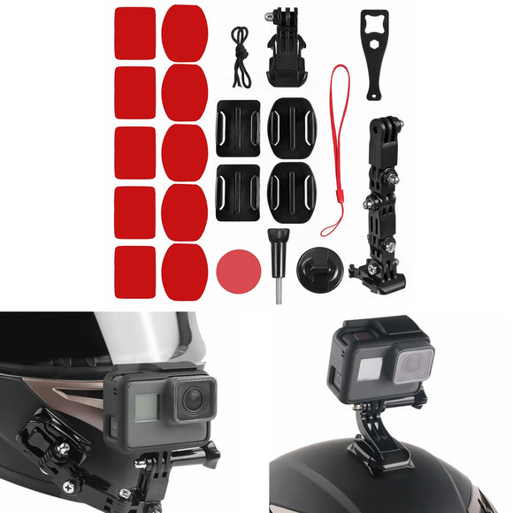 Adhesive Helmet Front Chin Mount Holder Kit For Sjcam/Antshares/Gopro Hero 6 5 4 Motorcycle