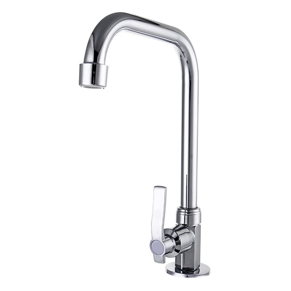Stainless Steel Single Hole Faucet Kitchen Wash Basin Rotate Water Taps Mixer