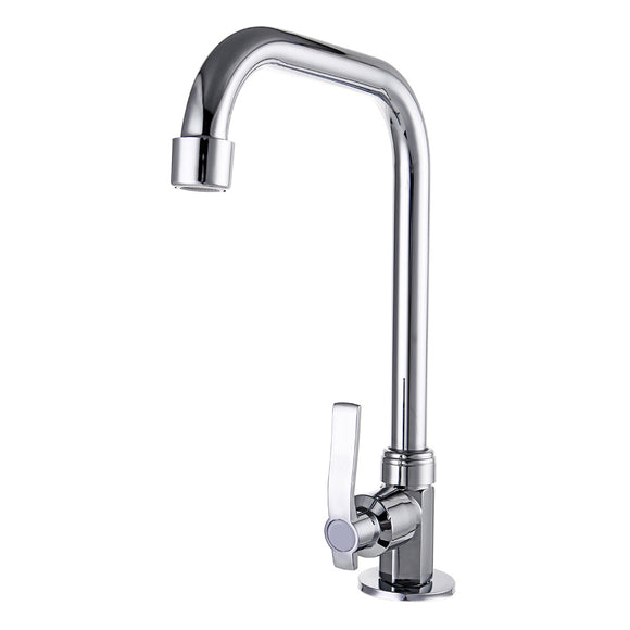 Stainless Steel Single Hole Faucet Kitchen Wash Basin Rotate Water Taps Mixer