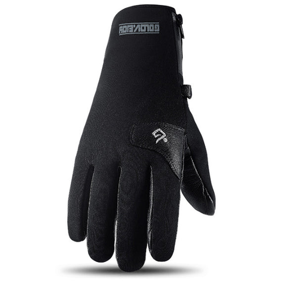 Winter Motorcycle Gloves Windproof Waterproof Anti-slip Adjustable Warm Leather Touchscreen Thicken
