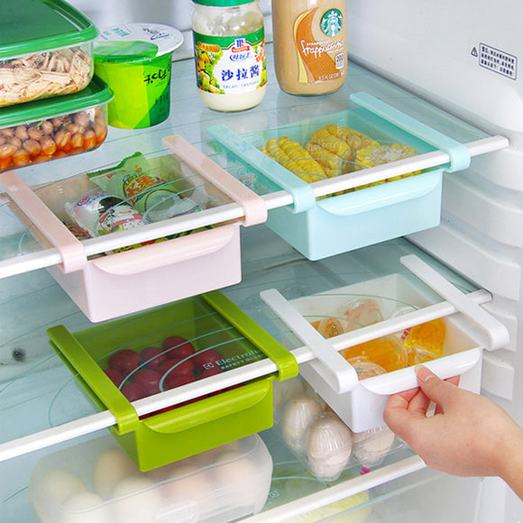 Honana Plastic Kitchen Refrigerator Fridge Storage Rack Freezer Shelf Holder Kitchen Organization