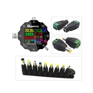 MUSTOOL UD18 USB3.0/DC/Type-C 18 in 1 USB Tester APP bluetooth + 12 Adapters