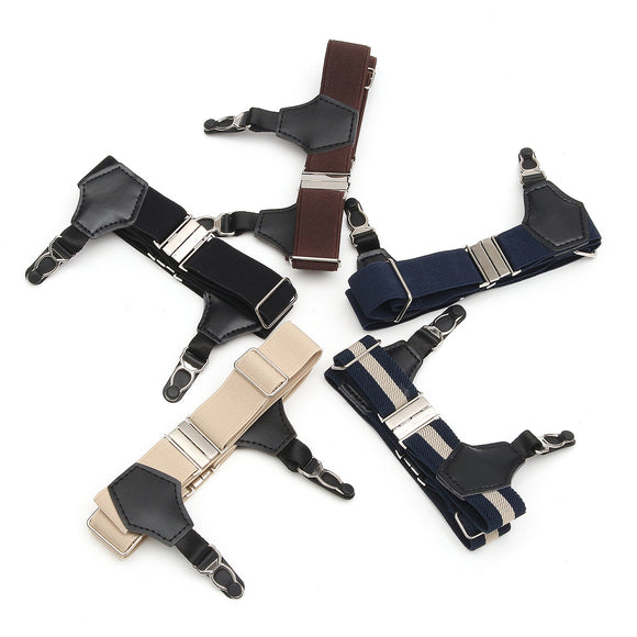 1Pair Suspender Double Grip Clip Men's Sock Adjustable Elastic Single Durable Buckle