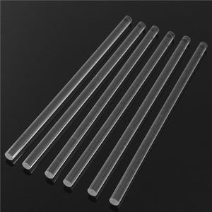 6Pcs 30012mm Transparent Acrylic Round Rod Solid Rod