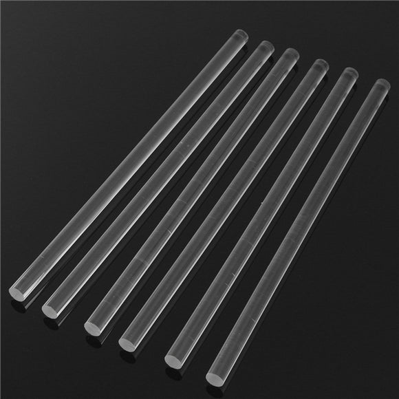6Pcs 30012mm Transparent Acrylic Round Rod Solid Rod