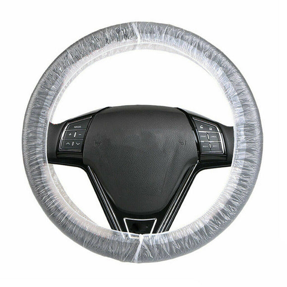 Car Repair Beauty Anti-Pollution PE Disposable Plastic Protective Cover Steering Wheel Cover