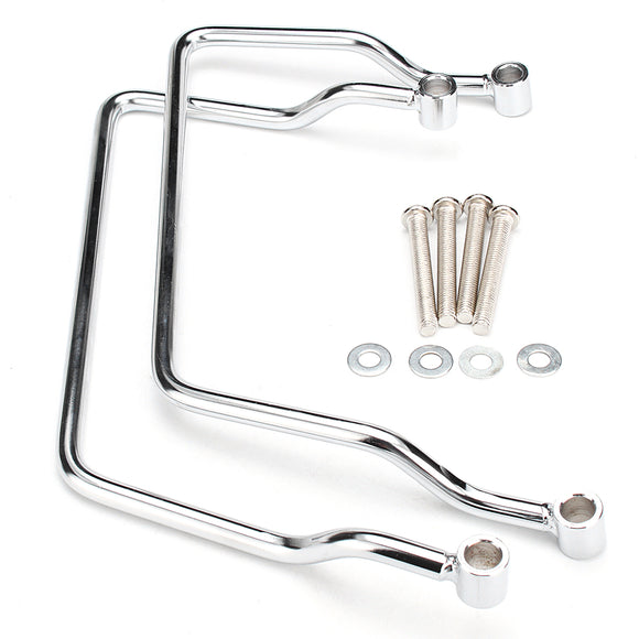 Saddle Bag ChromE Mount Bracket For Yamaha V-Star Dragstar XVS 400 650 Classic