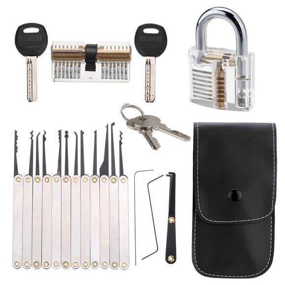 DANIU Unlocking Lock Opener Kit Locksmith Training Transparent Practice Padlocks Tools