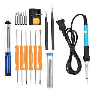 60W 20 in1 Solder Iron Tool Kit Electronics Welding Irons Solder Tools Adjustable Temperature