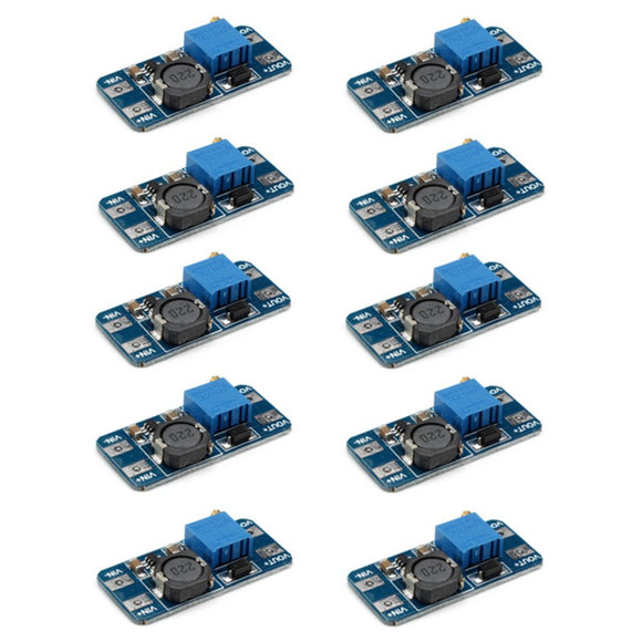 10PCS DC Boost Converter 2A Power Supply Module 2V-24V To 5V-28V Adjustable Regulator Board