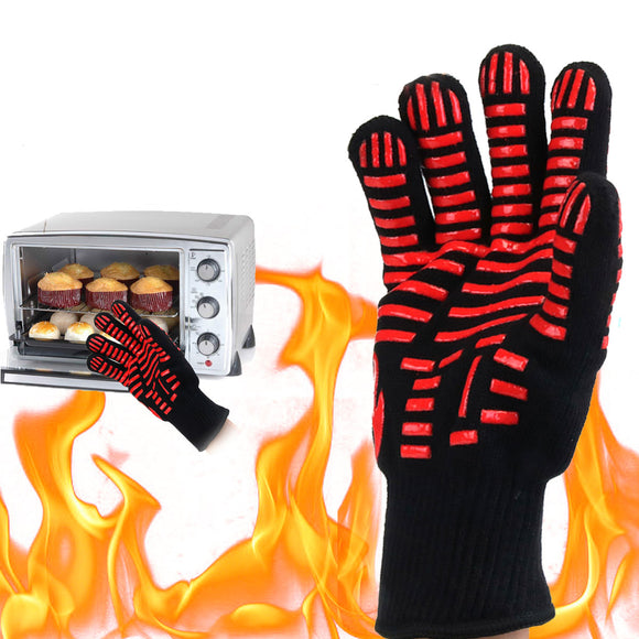 BBQ Grill Glove 500 Extreme Heat Resistant Gloves Cooking Baking Gloves Camping Picnic