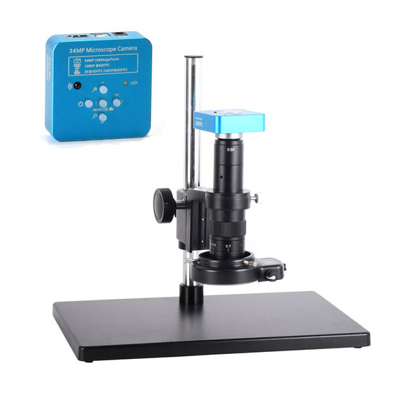 HAYEAR Full Set 34MP 2K Industrial Soldering Microscope Camera  USB Outputs 180X C-mount Lens 60  LED