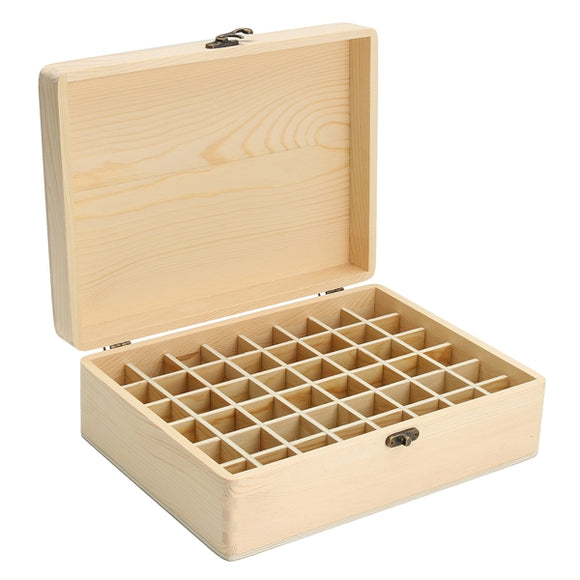 48 Grids Wooden Bottles Box Container Organizer Storage for Essential Oil Aromatherapy