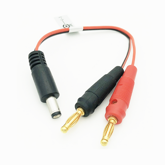 Double 4.0 Banana Plug Adapter Connector to DC5.5X2.1 Charge Cable