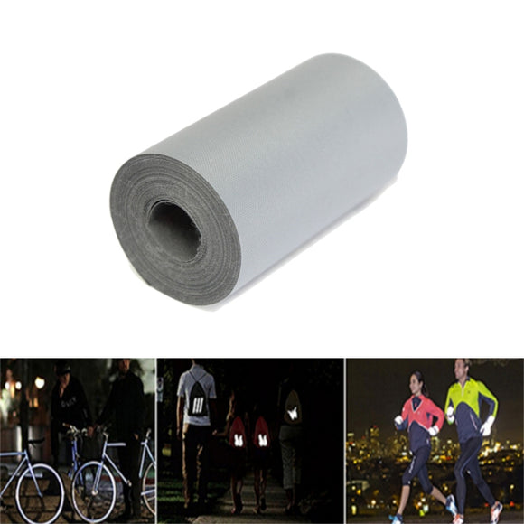 3 Meter 5cm Reflective Silver Tape Safety Warning Sew On Wide Trim Fabric
