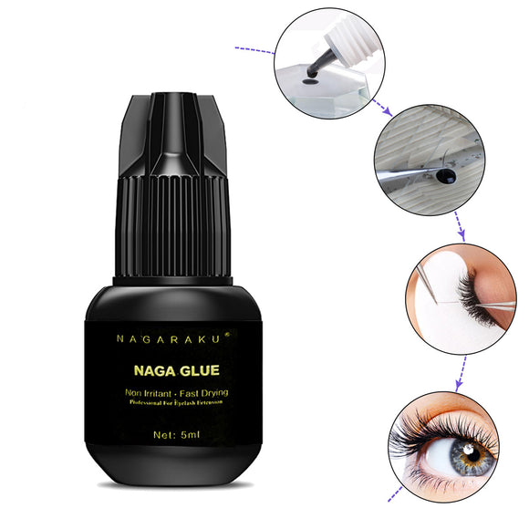 5ml Eyelashes Extension Glue 1-3 Seconds Fast Drying False Eyelash Adhesive