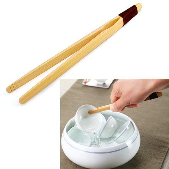 Natural Bamboo Tea Tweezers Clamp Kung Fu Tea Accessaries
