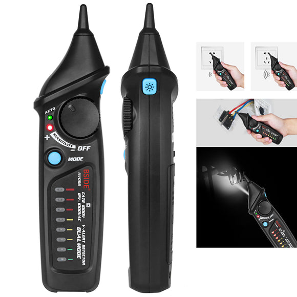 BSIDE AVD06 Non-contact Voltage Tester Pen AC 12-1000V Auto/Manual Dual Mode NCV Tester Live Wire Ch
