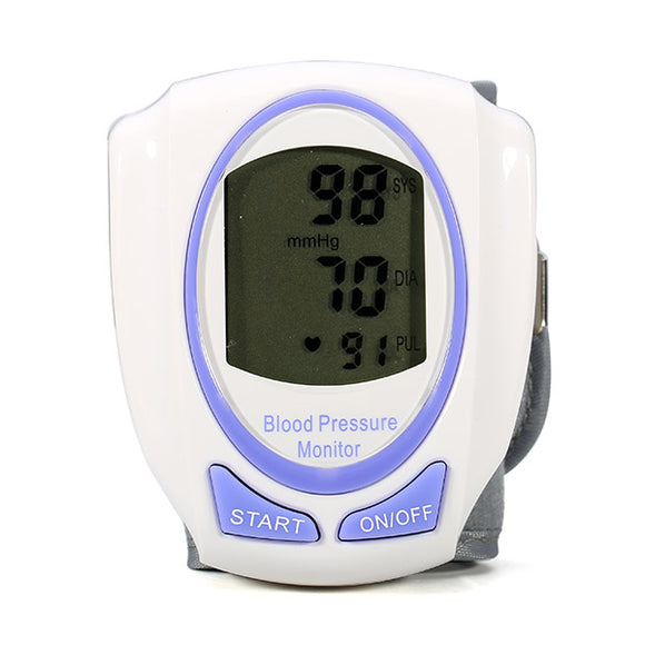 Wrist Full Automatic Digital Blood Pressure Monitor Sphygmomanometer Pulse Meter