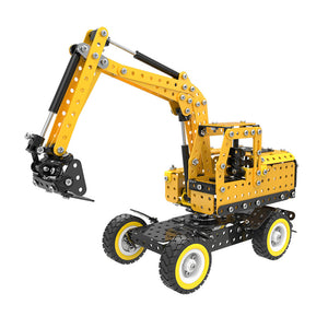 MoFun Excavator Car DIY 3D Metal Puzzle Model Building Stainless Steel Kit 502PCS Toy Gift Decor