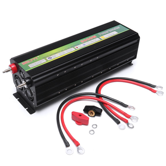 5000W 12V/24V to 220V Converter Power Inverter LCD Display 10000W Peak