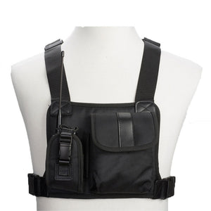 Multi-function Walkie Talkie Chest Pocket Pack Handset Radio Holder Bag Carry Case for Two Way Radio