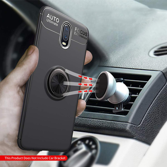 Bakeey 360 Rotating Ring Holder Magnetic Shockproof Soft TPU Protective Case for OnePlus 7